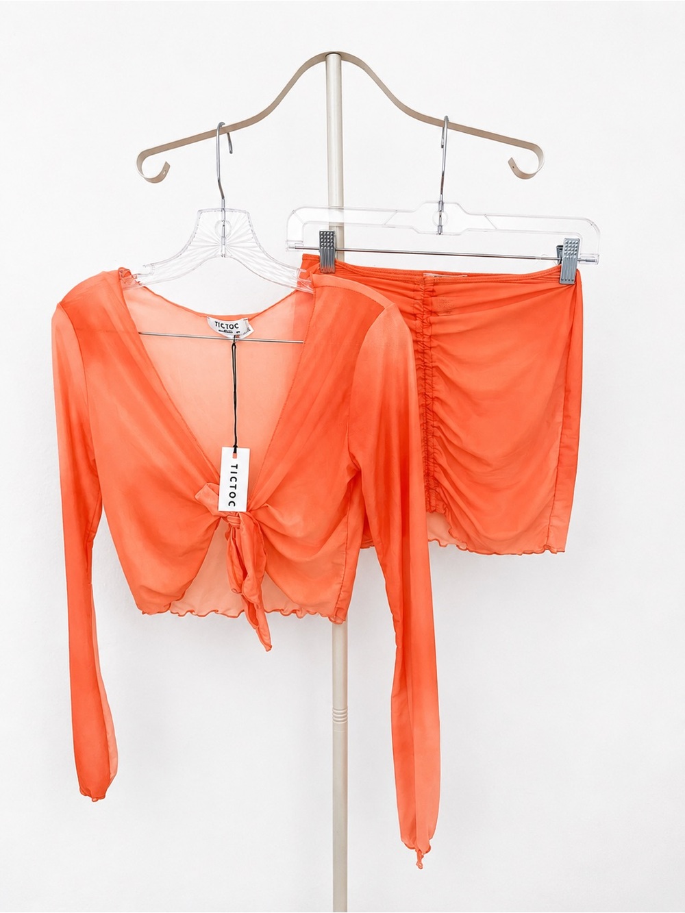 Orange bikini cover up
